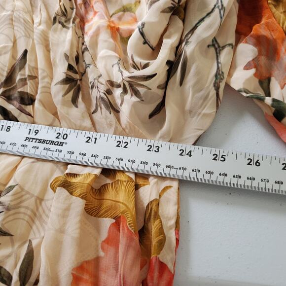 Siddhartha Bansal Dress Womens XL Cream Floral Boho Long Sleeve Anthropologie - Picture 7 of 9